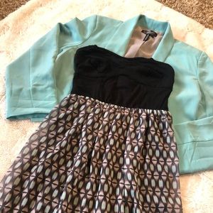 High low dress with a matching jacket
